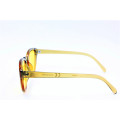 Lunettes de soleil brillantes transparentes en jaune à la mode Vintage Vintage - 16308